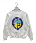 Hanesヘインズ）の古着「90sラグランスウェット 湾岸戦争 USA製 古着」｜ホワイト