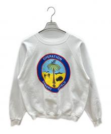 Hanes（ヘインズ）の古着「90sラグランスウェット 湾岸戦争 USA製 古着」｜ホワイト