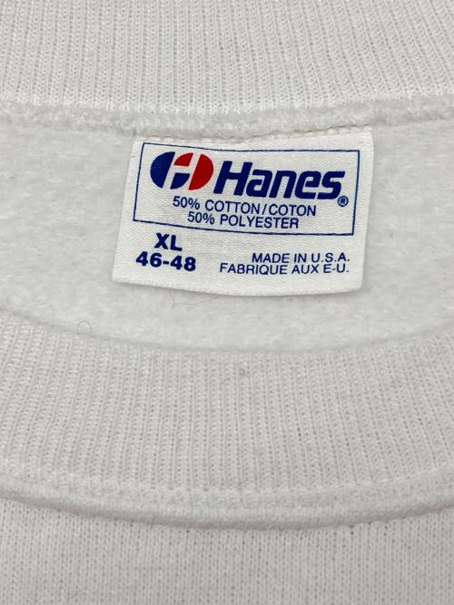 Hanes（ヘインズ）Hanes (ヘインズ) 90sラグランスウェット 湾岸戦争 USA製 古着 ホワイト サイズ:XLの古着・服飾アイテム