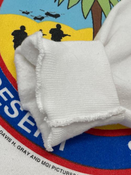 Hanes（ヘインズ）Hanes (ヘインズ) 90sラグランスウェット 湾岸戦争 USA製 古着 ホワイト サイズ:XLの古着・服飾アイテム