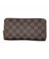 LOUIS VUITTON (ルイ ヴィトン) ダミエ　ジッピー ウォレット ブラウン：50000円