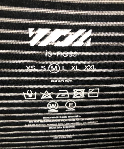 is-ness（イズネス）is-ness (イズネス) 半袖カットソー ホワイト×ブラック サイズ:Mの古着・服飾アイテム