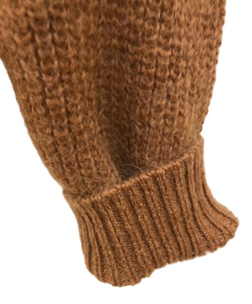 TARA JARMON（タラジャーモン）TARA JARMON (タラジャーモン) 厚手ニット ブラウン×パープル サイズ:バスト90　身長164　40サイズ(SIZE L)の古着・服飾アイテム