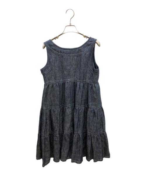 BURBERRY BLUE LABEL（バーバリーロンドンブルーレーベル）BURBERRY BLUE LABEL (バーバリーロンドンブルーレーベル) ノースリーブワンピース インディゴ サイズ:38の古着・服飾アイテム