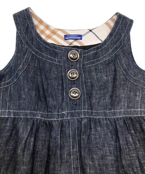 BURBERRY BLUE LABEL（バーバリーロンドンブルーレーベル）BURBERRY BLUE LABEL (バーバリーロンドンブルーレーベル) ノースリーブワンピース インディゴ サイズ:38の古着・服飾アイテム