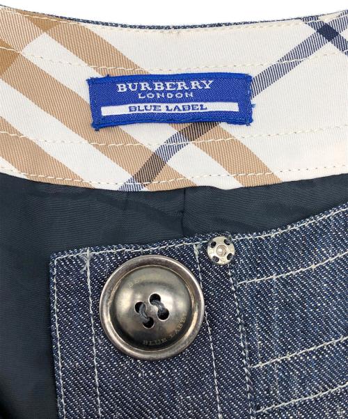 BURBERRY BLUE LABEL（バーバリーロンドンブルーレーベル）BURBERRY BLUE LABEL (バーバリーロンドンブルーレーベル) ノースリーブワンピース インディゴ サイズ:38の古着・服飾アイテム