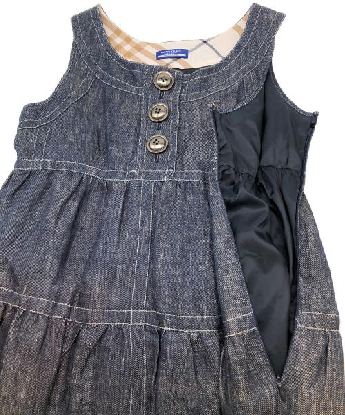 BURBERRY BLUE LABEL（バーバリーロンドンブルーレーベル）BURBERRY BLUE LABEL (バーバリーロンドンブルーレーベル) ノースリーブワンピース インディゴ サイズ:38の古着・服飾アイテム