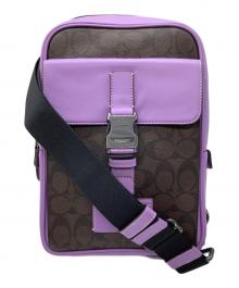 COACH（コーチ）の古着「ボディーバッグ」｜ダークブラウン×バイオレット