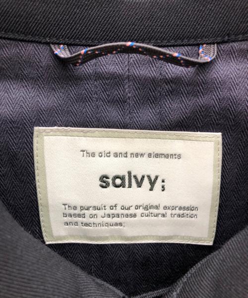 salvy;（サヴィー）salvy; (サヴィー) ステンカラーコート ネイビー サイズ:3の古着・服飾アイテム