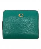 COACHコーチ）の古着「2つ折り財布」｜グリーン