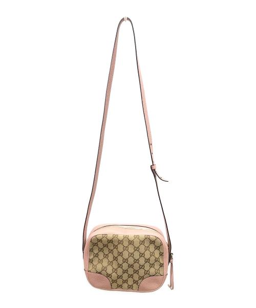 GUCCI（グッチ）GUCCI (グッチ) GGキャンバス ベージュ×ピンクの古着・服飾アイテム
