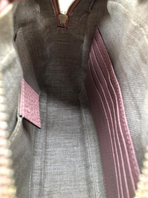 GUCCI（グッチ）GUCCI (グッチ) GGキャンバス ベージュ×ピンクの古着・服飾アイテム