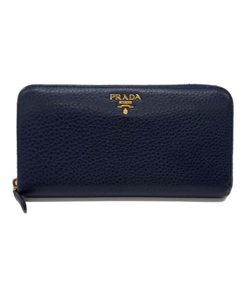 PRADA（プラダ）PRADA (プラダ) 長財布 ネイビーの古着・服飾アイテム