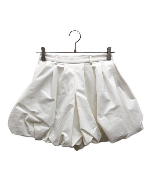 Snidel（スナイデル）Snidel (スナイデル) バルーンミニスカート ホワイト サイズ:1の古着・服飾アイテム