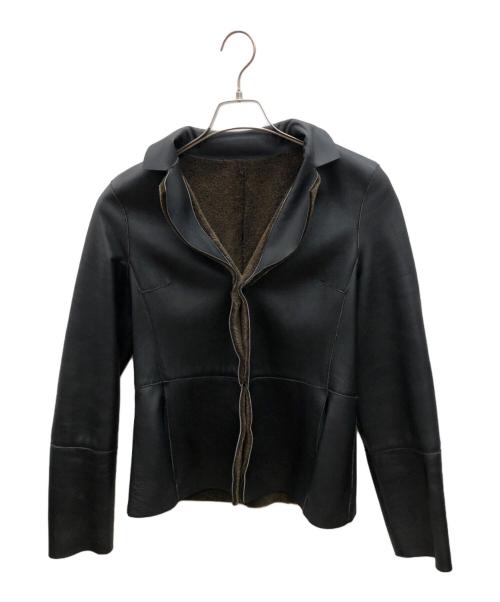 BALLY（バリー）BALLY (バリー) リバーシブルラムレザー3Bジャケット ブラック サイズ:40の古着・服飾アイテム