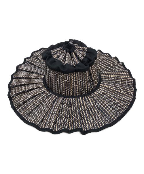 Lorna Murray（ローナマーレイ）Lorna Murray (ローナマーレイ) カプリハット ブラック×ベージュ サイズ:Lの古着・服飾アイテム