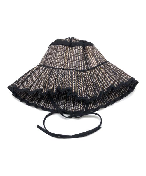 Lorna Murray（ローナマーレイ）Lorna Murray (ローナマーレイ) カプリハット ブラック×ベージュ サイズ:Lの古着・服飾アイテム