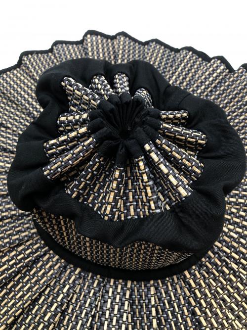 Lorna Murray（ローナマーレイ）Lorna Murray (ローナマーレイ) カプリハット ブラック×ベージュ サイズ:Lの古着・服飾アイテム