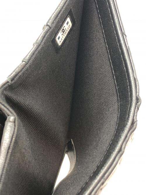 CHANEL（シャネル）CHANEL (シャネル) 2つ折り財布　CCスターロゴ ブラックの古着・服飾アイテム
