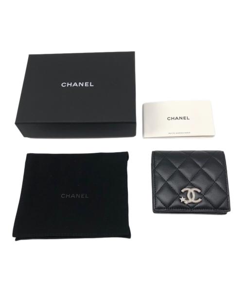 CHANEL（シャネル）CHANEL (シャネル) 2つ折り財布　CCスターロゴ ブラックの古着・服飾アイテム