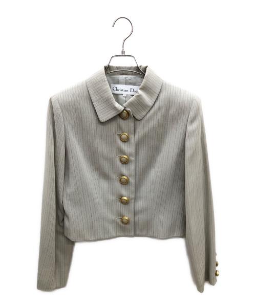 Christian Dior（クリスチャン ディオール）Christian Dior (クリスチャン ディオール) ステンカラージャケット ライトグレー サイズ:9の古着・服飾アイテム