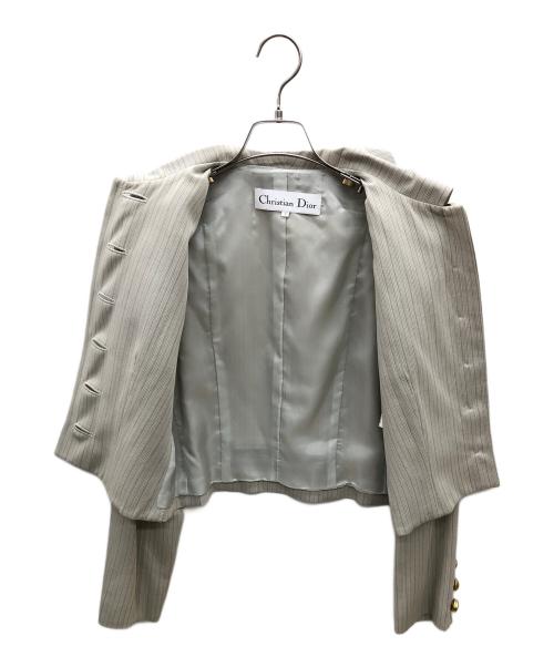 Christian Dior（クリスチャン ディオール）Christian Dior (クリスチャン ディオール) ステンカラージャケット ライトグレー サイズ:9の古着・服飾アイテム