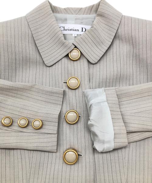 Christian Dior（クリスチャン ディオール）Christian Dior (クリスチャン ディオール) ステンカラージャケット ライトグレー サイズ:9の古着・服飾アイテム