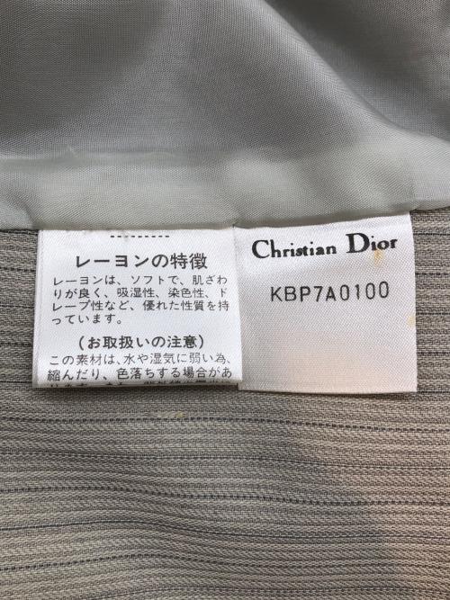 Christian Dior（クリスチャン ディオール）Christian Dior (クリスチャン ディオール) ステンカラージャケット ライトグレー サイズ:9の古着・服飾アイテム