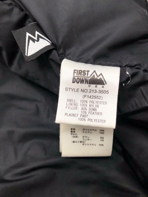 FIRST DOWN（ファーストダウン）FIRST DOWN (ファーストダウン) ダウンジャケット ブラック サイズ:Mの古着・服飾アイテム