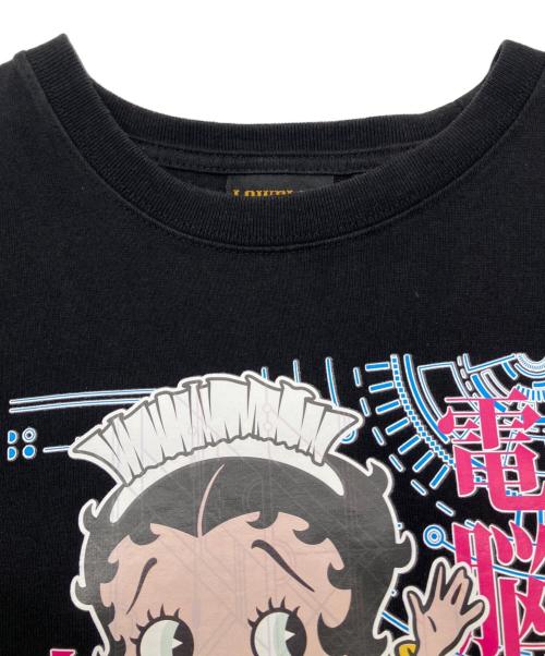 LowBlowKnuckle（ロウブロウナックル）LowBlowKnuckle (ロウブロウナックル) キャラクターTシャツ　ベティ・ブープ ブラック サイズ:Lの古着・服飾アイテム