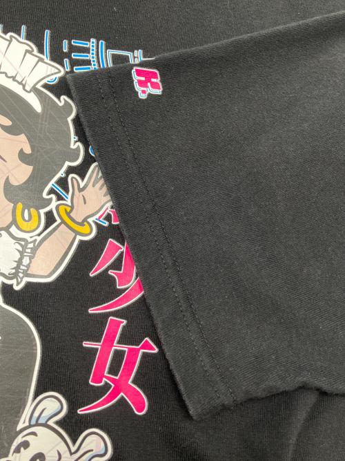 LowBlowKnuckle（ロウブロウナックル）LowBlowKnuckle (ロウブロウナックル) キャラクターTシャツ　ベティ・ブープ ブラック サイズ:Lの古着・服飾アイテム