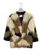 MURUAムルーア）の古着「ミックスフェイクファーコート」｜アイボリー×ブラウン×カーキ