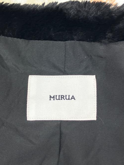 MURUA（ムルーア）MURUA (ムルーア) ミックスフェイクファーコート アイボリー×ブラウン×カーキ サイズ:1（S）の古着・服飾アイテム