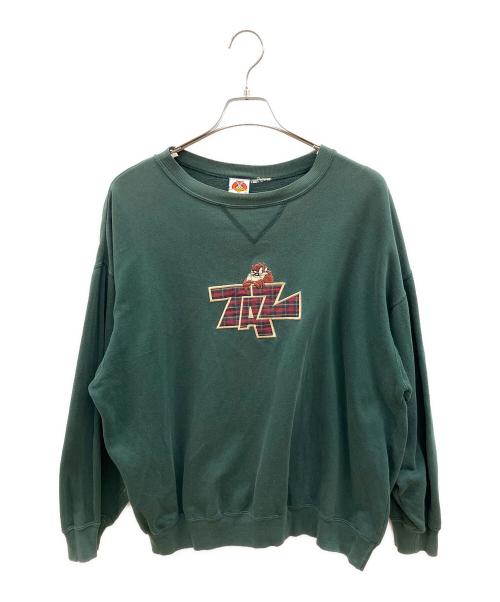 LOONEY TUNES（ルーニーチューンズ）LOONEY TUNES (ルーニーチューンズ) 90sキャラクタースウェット　1997年製　古着 グリーン サイズ:不明の古着・服飾アイテム