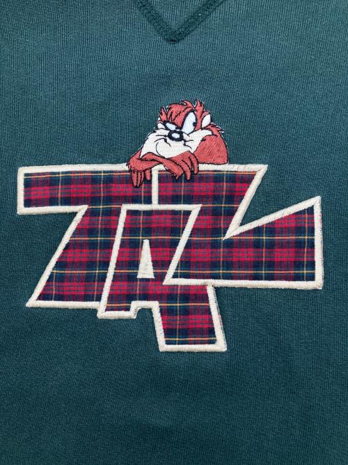 LOONEY TUNES（ルーニーチューンズ）LOONEY TUNES (ルーニーチューンズ) 90sキャラクタースウェット　1997年製　古着 グリーン サイズ:不明の古着・服飾アイテム