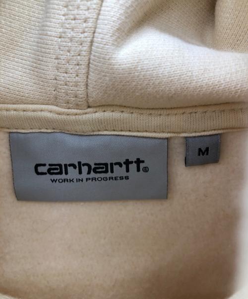 CarHartt（カーハート）CarHartt (カーハート) HOODED AMERICAN SCRIPT SWEATSHIRT アイボリー サイズ:Mの古着・服飾アイテム