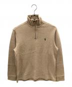 POLO RALPH LAURENポロ・ラルフローレン）の古着「90sハーフジップスウェット」｜ベージュ