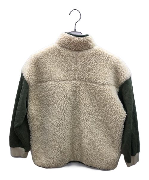 Champion（チャンピオン）Champion (チャンピオン) フリースジャケット ホワイト×オリーブ サイズ:Lの古着・服飾アイテム
