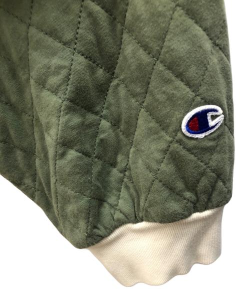Champion（チャンピオン）Champion (チャンピオン) フリースジャケット ホワイト×オリーブ サイズ:Lの古着・服飾アイテム