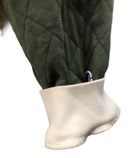 Champion（チャンピオン）Champion (チャンピオン) フリースジャケット ホワイト×オリーブ サイズ:Lの古着・服飾アイテム