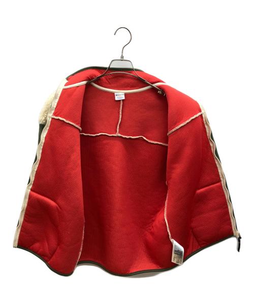 Champion（チャンピオン）Champion (チャンピオン) フリースジャケット ホワイト×オリーブ サイズ:Lの古着・服飾アイテム