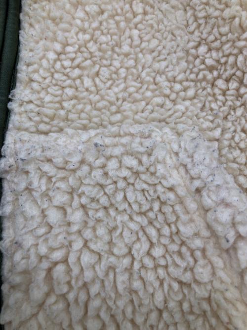 Champion（チャンピオン）Champion (チャンピオン) フリースジャケット ホワイト×オリーブ サイズ:Lの古着・服飾アイテム