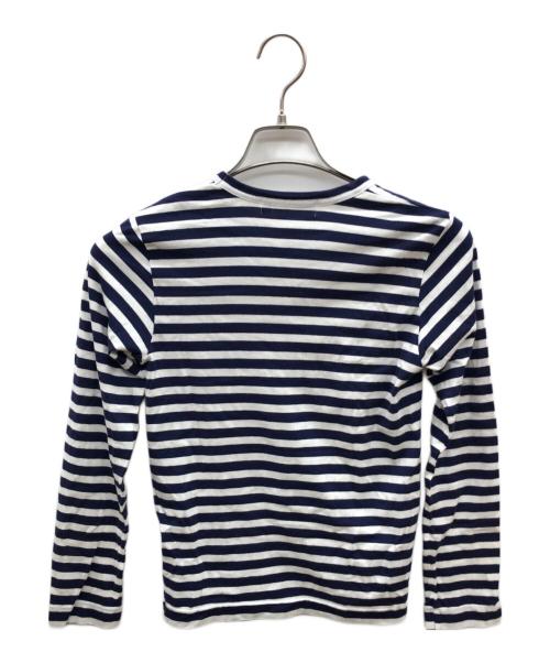 PLAY COMME des GARCONS（プレイコムデギャルソン）PLAY COMME des GARCONS (プレイコムデギャルソン) ボーダーカットソー ネイビー×ホワイト サイズ:Sの古着・服飾アイテム