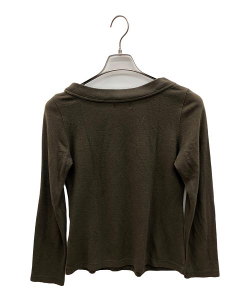 BURBERRY BLUE LABEL（バーバリーロンドンブルーレーベル）BURBERRY BLUE LABEL (バーバリーロンドンブルーレーベル) ロゴ刺繍ニット ブラウン サイズ:38の古着・服飾アイテム