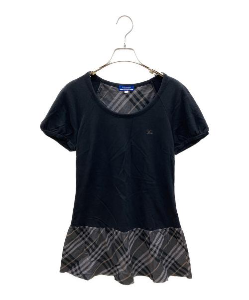 BURBERRY BLUE LABEL（バーバリー ブルー レーベル）BURBERRY BLUE LABEL (バーバリー ブルー レーベル) 半袖ワンピース ブラック サイズ:38の古着・服飾アイテム