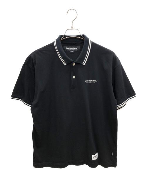 NEIGHBORHOOD（ネイバーフッド）NEIGHBORHOOD (ネイバーフッド) ポロシャツ　PIQUE LINE POLOSHIRT ブラック サイズ:Lの古着・服飾アイテム