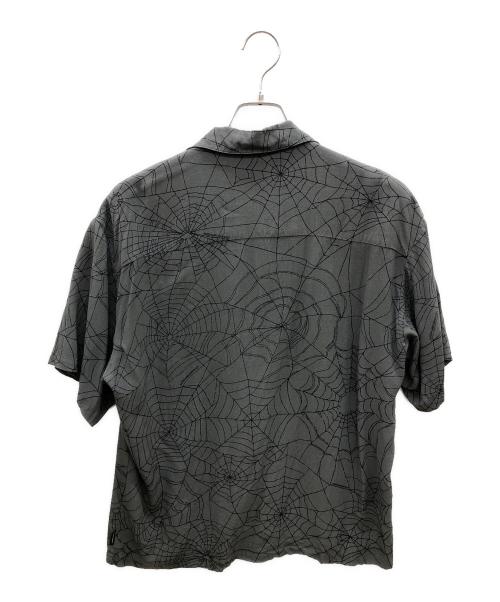 NEIGHBORHOOD（ネイバーフッド）NEIGHBORHOOD (ネイバーフッド) SPIDERWEB HAWAIIAN SHIRT グレー サイズ:Mの古着・服飾アイテム
