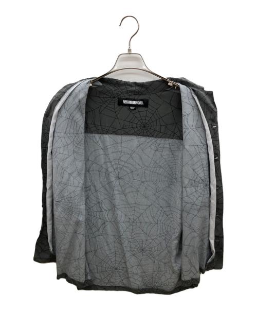 NEIGHBORHOOD（ネイバーフッド）NEIGHBORHOOD (ネイバーフッド) SPIDERWEB HAWAIIAN SHIRT グレー サイズ:Mの古着・服飾アイテム