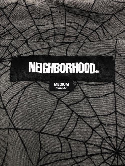 NEIGHBORHOOD（ネイバーフッド）NEIGHBORHOOD (ネイバーフッド) SPIDERWEB HAWAIIAN SHIRT グレー サイズ:Mの古着・服飾アイテム