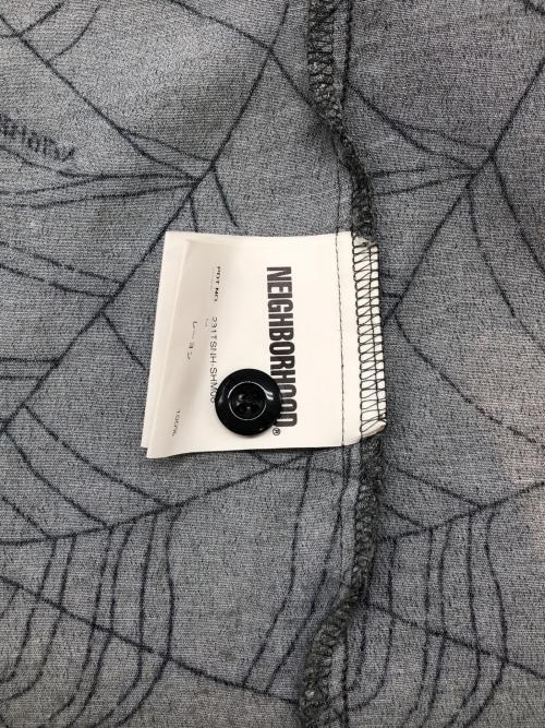NEIGHBORHOOD（ネイバーフッド）NEIGHBORHOOD (ネイバーフッド) SPIDERWEB HAWAIIAN SHIRT グレー サイズ:Mの古着・服飾アイテム